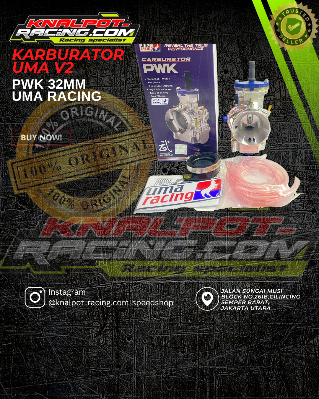 KARBU KARBURATOR UMA V2 PWK 32MM UMA RACING